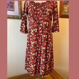 BODEN Floral Midi Dress US 10